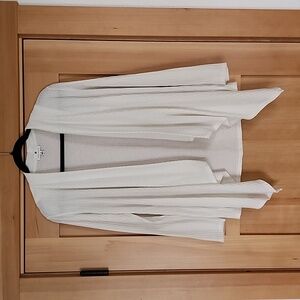 White Long Flowy Cardigan